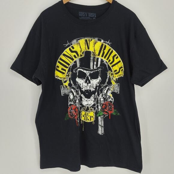 Guns N' Roses Black Classic T-Shirt Skull Lightweight Size XXL - Picture 1 of 4
